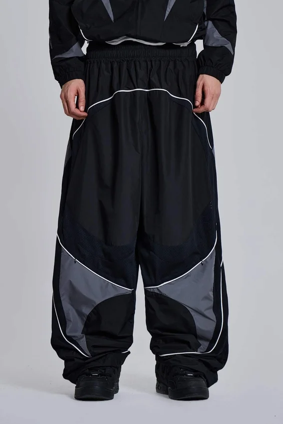Schwarze Vapor-Jogginghose mit Einsätzen