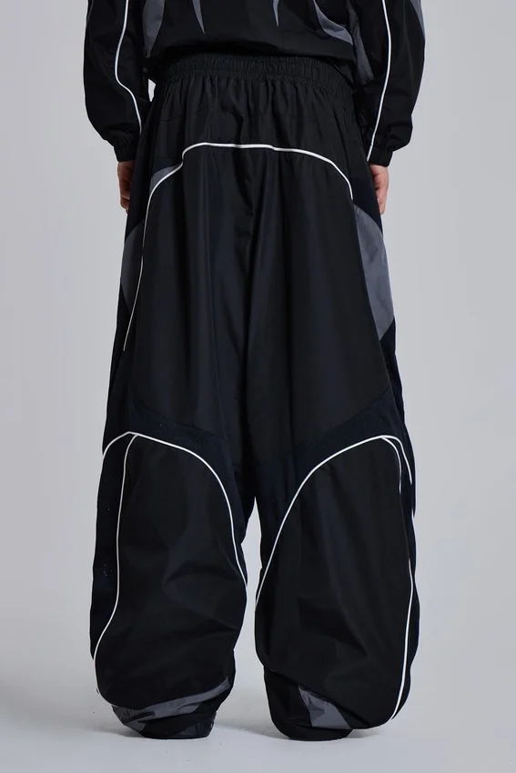 Schwarze Vapor-Jogginghose mit Einsätzen