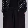 Schwarze, weit geschnittene Monster Joggers