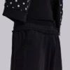 Schwarze, weit geschnittene Monster Joggers