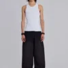 Schwarze, weite „Monster Joggers“ mit Umschlag