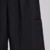 Schwarze XL Goliath Baggy-Shorts mit Nadelstreifen