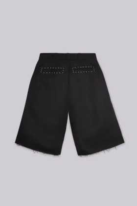 Schwarze XL-Goliath-Baggy-Shorts mit Nieten