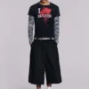 Schwarze XL-Goliath-Baggy-Shorts mit Nieten