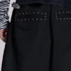 Schwarze XL-Goliath-Baggy-Shorts mit Nieten