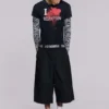 Schwarze XL-Goliath-Baggy-Shorts mit Nieten