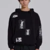 Schwarzer Devoted Patch-Hoodie