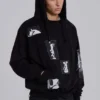 Schwarzer Devoted Patch-Hoodie