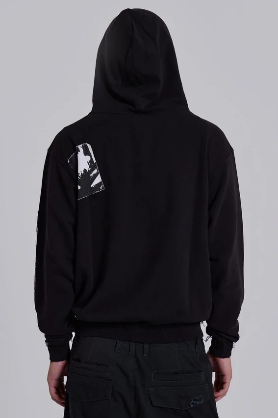 Schwarzer Devoted Patch-Hoodie