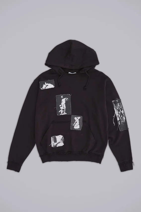 Schwarzer Devoted Patch-Hoodie