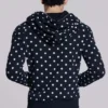 Schwarzer Hoodie mit Polka-Dots