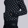 Schwarzer Hoodie mit Polka-Dots