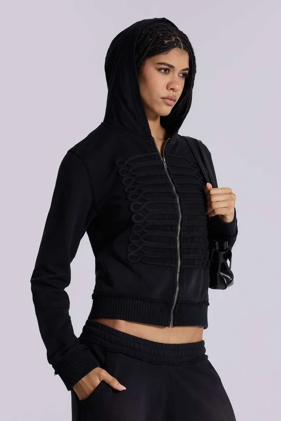 Schwarzer „Military Monster“-Hoodie