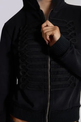 Schwarzer „Military Monster“-Hoodie