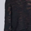 Schwarzer Stray-Strickpullover