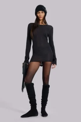 Schwarzes „Mist“-Minikleid