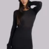 Schwarzes „Mist“-Minikleid
