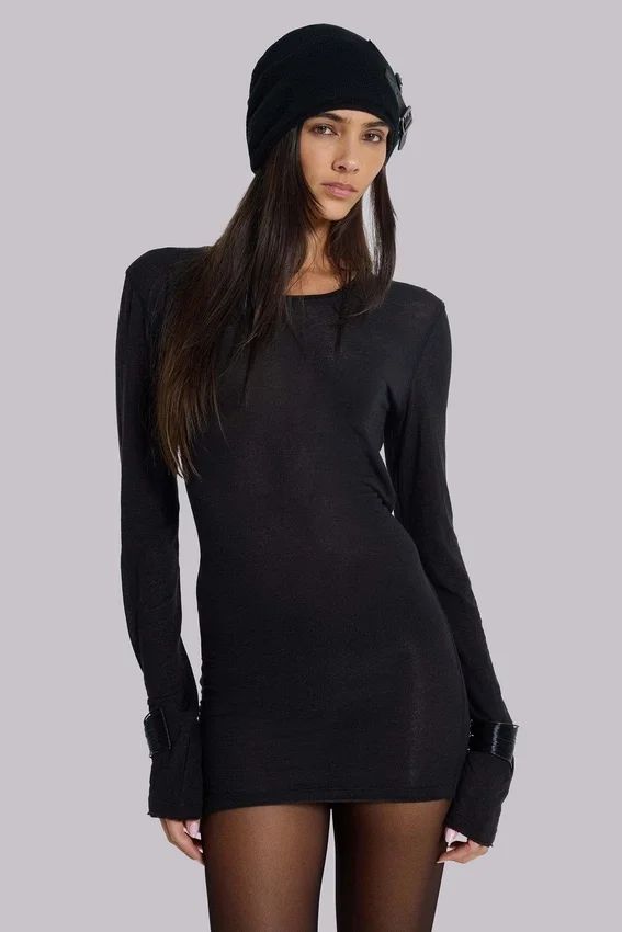 Schwarzes „Mist“-Minikleid