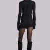 Schwarzes „Mist“-Minikleid