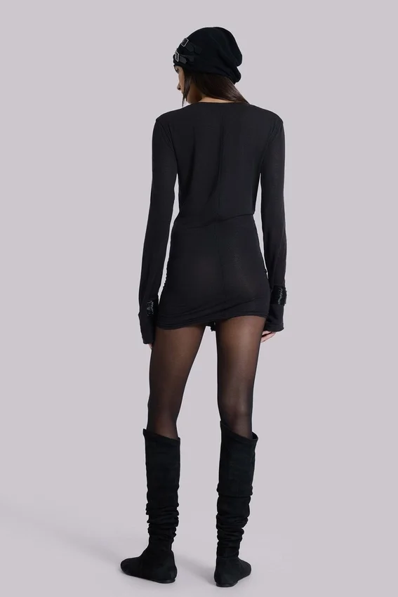 Schwarzes „Mist“-Minikleid