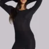 Schwarzes „Mist“-Minikleid
