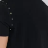 Schwarzes „Mist“-T-Shirt mit Nieten