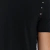 Schwarzes „Mist“-T-Shirt mit Nieten