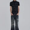 Schwarzes „Riff“-Poloshirt