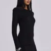 Schwarzes „Wings“-Mesh-Kleid