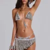 Selka Sarong aus Häkelstoff mit Metallperlen