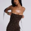 Serena Bandage-Kleid mit Nieten