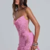Shadea Minikleid aus Applikationsspitze in Rosa