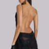 Shadea Minikleid mit Spitzenapplikation in Schwarz