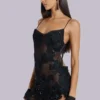 Shadea Minikleid mit Spitzenapplikation in Schwarz