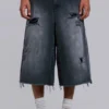 Skate-Shorts im Carpenter-Stil mit Distressed-Effekt
