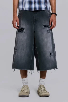 Skate-Shorts im Carpenter-Stil mit Distressed-Effekt
