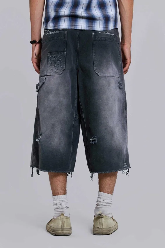 Skate-Shorts im Carpenter-Stil mit Distressed-Effekt