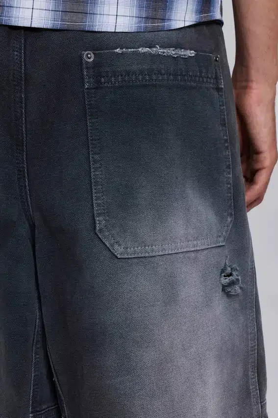 Skate-Shorts im Carpenter-Stil mit Distressed-Effekt