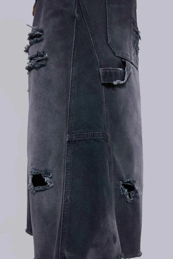 Skate-Shorts im Carpenter-Stil mit Distressed-Effekt