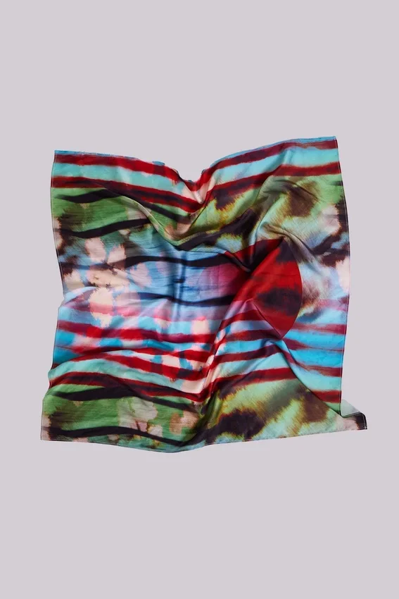 Solaris Satin-Bandana-Schal mit mehreren Tragevarianten