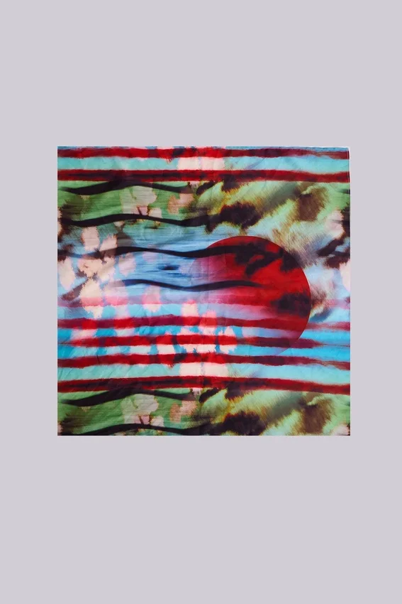 Solaris Satin-Bandana-Schal mit mehreren Tragevarianten