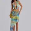 Soleila drapierter Maxirock