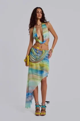 Soleila drapierter Maxirock