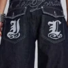 Sonic Baggy-Jeans mit Stickerei