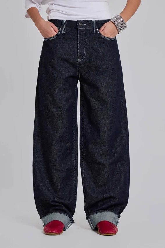 Sonic Baggy-Jeans mit Stickerei