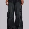 Sonnenverblasste schwarze Trooper-Cargohose
