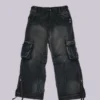 Sonnenverblasste schwarze Trooper-Cargohose