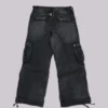 Sonnenverblasste schwarze Trooper-Cargohose