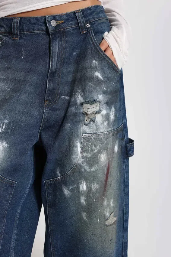 Splatter Crop XL Carpenter-Jeans