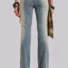 Strap-Up-Jeans in Stonewash